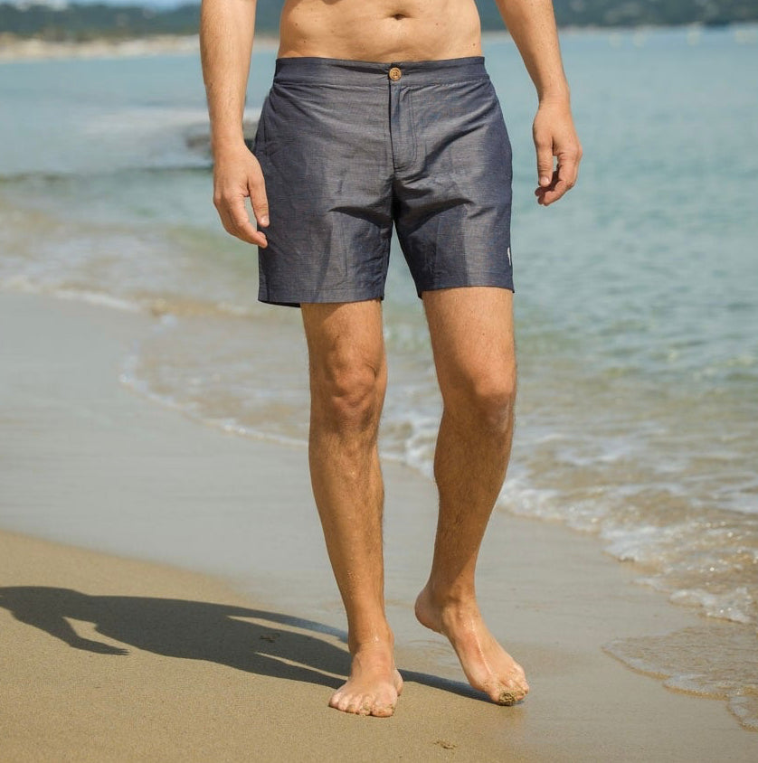Pantaloncini da bagno in lino SAINT TROPEZ